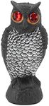 MOUMOUTEN Owl Bird Deterrent, Pigeon Deterrent, Bird Scarers for Gardens Roofs Windows To Scare Birds Pigeons Magpie Seagull Away(black)