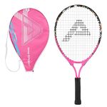 AMA SPORT Kids Tennis Racket for Junior Toddlers Starter Kit 17-25" for Girl Pink and Boy Yellow with 420D Nylon Shoulder Strap Bag, Graffiti Pink 21"