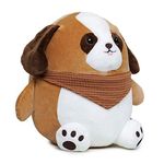 Webby Soft Animal Plush Dog Toy, Brown 30cm