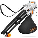 VonHaus Leaf Blower and Vacuum 3000W – Corded Leaves Collector, Clear Gardens, Patios, Gutters, Driveways & More – Lightweight, 10m Cable, Shoulder Strap, Wheels, 35L Collection Bag – 3 Year Warranty