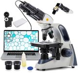 SWIFT SW380B Compound Binocular Microscope 40X-2500X, with 5MP USB Camera,Microscope Lens Adapter and 100 PCS Slide Kit
