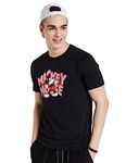 Amazon Brand - Symbol Men's Disney Regular T-Shirt (SYM-A23-TSH-01-D_Jet Black 2XL)