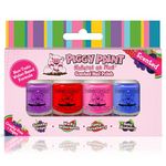 Piggy Paint - 100% Non-toxic Girls Nail Polish Safe Chemical Free Low Odor for Kids - 4 Polish Gift Set (Scented)