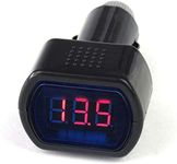 Zeltauto LED Digital Car Voltmeter 12V/24V Vehicle Voltage Gauge Monitor for Auto Car Truck