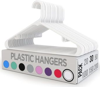 Utopia Home White Plastic Hangers - Pack of 30 - Durable & Slim - Ideal for Organizing Wardrobes - Stylish and Simple Looking Hangers - by