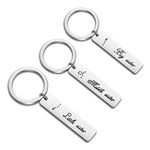 HOLLP 3 PCS Best Friend Jewelry Big Sister Middle Sister Little Sister Keyring Set Sister Gifts Keychain Gifts for Sisters (Keyring Set for 3 Sisters)