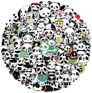 100 Pieces Panda Stickers,Cool Funny DIY Panda Stickers for Computer, Luggage, Guitar, Bottle, Refrigerator, Phone, Laptop Birthday Cute Animal Decorations