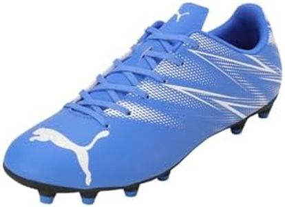 PUMA Men's Attacanto Fg/Ag Soccer Shoe, Std, Bluemazing Puma White, 12 US