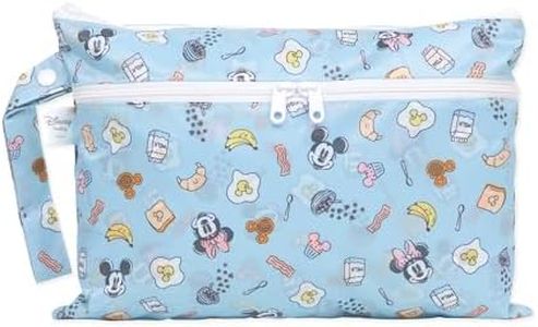 Bumkins Disney Waterproof Wet Dry Clutch Bag for Baby, Travel, Swim Suit, Cloth Diapers, Pump Parts, Pool, Gym Clothes, Toiletry, Hook to Stroller, Daycare, Packing Pouch, Zip Bag, Mickey and Minnie