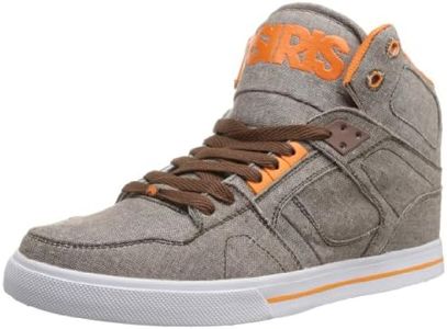 Osiris Men's NYC 83 VLC Skate Shoe,Brown/White/Orange,5.5 M US