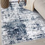 Rugshop Distressed Abstract Area Rug 4' x 6' Blue