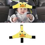 Baby Car Seat Head Support, Toddler Seat Sleeping Fixed Belt, Car Seat Neck Relief Head Strap for Toddler Child Children Kids Infant (Yellow)