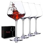 BACLIFE Hand Blown Red Wine Glasses