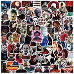 100PCS Horror Movie Stickers, Halloween Themed Thriller Killer Role Stickers Pack for Teens, Adults, Vinyl Waterproof Cool Gothic Stickers Decals for Laptop, Water Bottle, Skateboard, Guitar, Phone