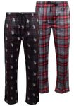 U.S. Polo Assn. Men's Pajama Pants - 2 Pack Ultra Soft Fleece Sleep and Lounge Pants (Size: S-XL), Phantom/Charcoal Heather, X-Large