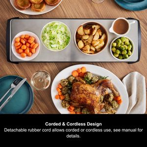 Morphy Richards Cordless Warming Tray – Portable Food Warmer