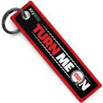 KEYTAILS Keychains, Premium Quality Key Tag for Motorcycle, Scooter, ATV, UTV [Turn Me On, Ride Me]