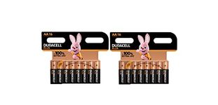 32X Duracell AA Plus Alkaline (2 Blister Packs of 16 Batteries) 32 Stylus Batteries