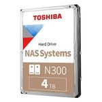 Toshiba 4TB N300 Internal Hard Drive – NAS 3.5 Inch SATA HDD Supports Up to 8 Drive Bays Designed for 24/7 NAS Systems, New Generation (HDWG480UZSVA)