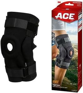 ACE Hinged Knee Brace, Helps Support Weak, Injured, Arthritic or Sore Knee, One Size Fits Most, Black