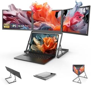 Triple Laptop Screen Extender 14 Inch 1200P FHD 3 Monitor Quad Portable Screen Extender for Laptops Compatible with Windows/Mac (M1 M2 M3)