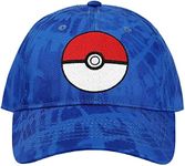 Pokeball Embroidered Blue Tie Dye Cotton Twill Pokemon Baseball Hat