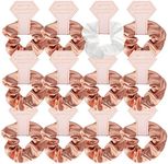 Bridesmaid Scrunchies Bachelorette Hair Ties Set of 12, Bridal shower Wedding Party Favors Bridesmaid Proposal Gifts,To Have and To Hold Your Hair Back(White&Rose Gold)