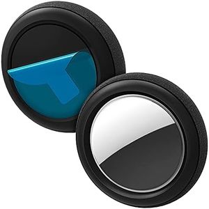 Spigen Silicone Fit [2 Pack] Designed for Apple AirTag Case Cover AirTag Holder with Adhesive Sticker on Silicone for Pet Dog Bike Bicycle Outdoor Accessories (2021) - Black