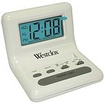 Westclox 0 47539 White LCD Alarm Cl