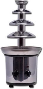 YBFYLQAL Chocolate Fountain, 3/4 Tires Electric Chocolate Fountain Machine for Nacho Cheese, Commercial Stainless Steel Waterfall Melting Machine with Knob Control for Parties & Wedding (4 Tire)