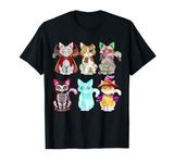 Cats Halloween Witch Skeleton Ghost Mom T-Shirt