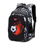 Asge School Bags for Boys Large Backpack for Teenage Girls Multi Pocket Travel Activity Back Packs Men Football Print Kids Rucksack Laptop Backpack 15.6 Inch