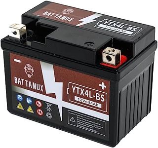 Battanux YTX4L-BS Battery & Motorcycle Battery, Sealed SLA/AGM 12V4Ah ATV/UTV/Snowmoble/Motor bike Battery Maintenance Free & No tools for installation & Advanced Technology & Environmental