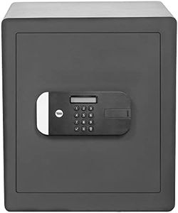 Yale Large Maximum Security Safe, Sold Secure Silver, Digital Keypad, LED Light Indicators, Steel Locking Bolts, Emergency Override Key - YSEM/400/EG1