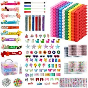 Polbecky Cheer Pin Charms,100 Colored Clothes Pins Wooden,Cute Shoe&Phone Case Charms,Bows DIY Craft,Resin Animals Mini Ducks with Storage Case for Volleyball Team Cheerleader