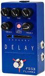 FLAMMA FS03 Guitar Delay Pedal Stereo Digital Delay Guitar Effects Pedal with Looper 6 Delay Effects Storable Preset Tap Tempo Trail On True Bypass