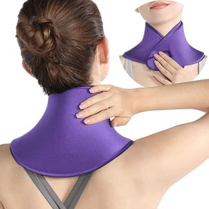 Techshining Neck Ice Pack Wrap Gel Reusable Ice Packs for Neck Pain Relief, Cervical Cold Compress Ice Pack for Sports Injuries, Swelling, Office Neck Pressure and Cervical Surgery Recovery (Purple)