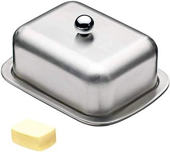Envase de Mantequilla Contenedor de Mantequilla Bandeja para Mantequilla Recipiente Caja de Mantequilla de Acero Inoxidable para Cocina Casera y Restaurante Plato de Postre Plato de Mantequilla