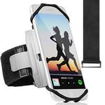 Sports Running Armband for iPhone XR, XS Max, 8, 8 Plus, 7, 6, Samsung Galaxy A8, S9, S8, S6 Edge, Note, LG; 360° Rotatable Cell Phone Arm Holder for Men & Women with Free Extender Strap (Reflective)