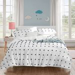 STUAA Tufted Comforter Twin Size with Pom, Reversible Lightweight Twin XL Bedding for Boys, 2 Piece Jacquard Twin Bedding Comforter