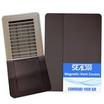 SEAL360 Magnetic Vent Covers (3-Pack), Pockets for Complete Seal, 5.5" X 12" (Brown) for Floor, Wall, or Ceiling Vents and Air Registers, for RV, Home HVAC and AC Vents, Vent Not Included