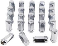 24 Pcs M14x2 Chrome Lug Nuts, 14x2mm Wheel Lug Nuts Compatible with Ford F150 Expedition Lincoln Navigator Most 6 Lug 4 Lug Wheels