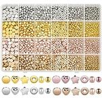 2160 Pieces Gold Spacer Beads Set, 