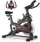 Exercise Bike, Stationary Bikes for Home with 330lbs Weight Capacity, Indoor Cycling Bike with Silent Belt Drive System, Tablet Holder, LCD Monitor for Home Bicycle Workout