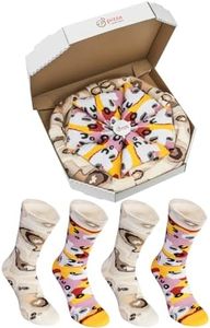 Rainbow Socks - Pizza Caprichosa Mujer Hombre - 4 pares de Calcetines - Tamaño 36-40