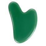 Livronic® Gua Sha Facial Tool | Natural Jade Stone Guasha Board SPA Acupuncture Therapy | Trigger Point Treatment | Scraping Massage Tool (Pack of 1) (GREEN STONE GUA SHA)