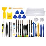 30pcs Phone Repair Tool Kit, RealPlus Removal Cleaning Repair Kit with Magnetic Screwdrivers Set and Opening Pry Tools, Suitable for Laptop, Tablet, Phone, MacBook, PC, iPad, Nintendo Switch Joycon