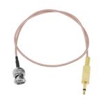 eMagTech BNC Male to 3.5mm Male Plug Audio Adapter 0.5m Long Extension Cable Stereo Plug for Adapter/CCTV/Camera/Monitor Antenna, 0.5M