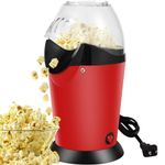 Popcorn Machine, High Popping Rate Popcorn Maker w Measuring Cup, 1200w 2 Min Fast Making Popcorn Popper, Hot Air Popcorn Popper Maker No Oil BPA Free Mini Popcorn Machine for Home Party Movie Nights