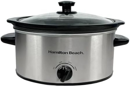 Hamilton Beach 3.5L Slow Cooker, Removable Easy-Clean Ceramic Bowl, 3 Settings, Serves 2-4 People, Energy Efficient - HBSC040S, Silver